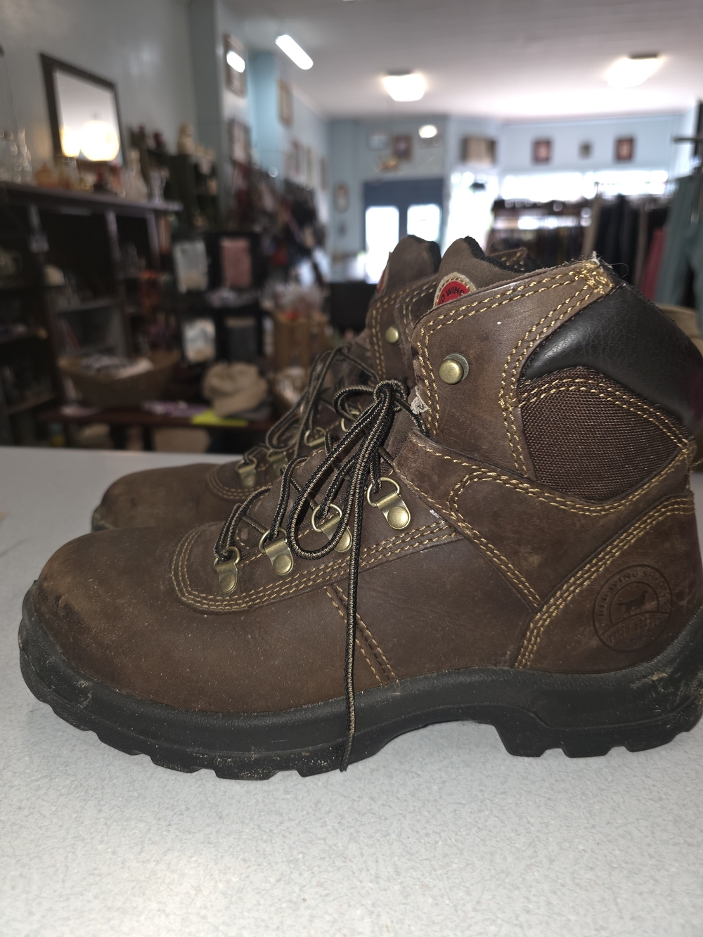 Irish Setter Red Wing Leather Boots with Black Soles